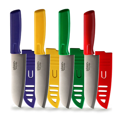Single Grantville 6 Inch Santoku Knife with Sheath in Assorted Colors