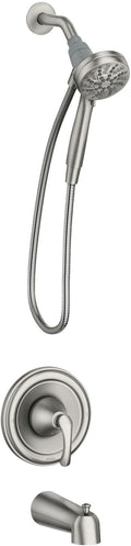 Moen 82879 Tiffin Tub and Shower Trim Package with 1.75 GPM Multi Function Magnetix Docking Shower Head