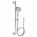Kohler K-22178 Purist 2.5 GPM Multi Function Hand Shower Package - Includes Slide Bar and Hose Polished Chrome