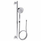 Kohler K-22178 Purist 2.5 GPM Multi Function Hand Shower Package - Includes Slide Bar and Hose Polished Chrome