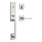 Scuff Kwikset Vancouver Satin Nickel Entry Door Knob 1-3/4 in