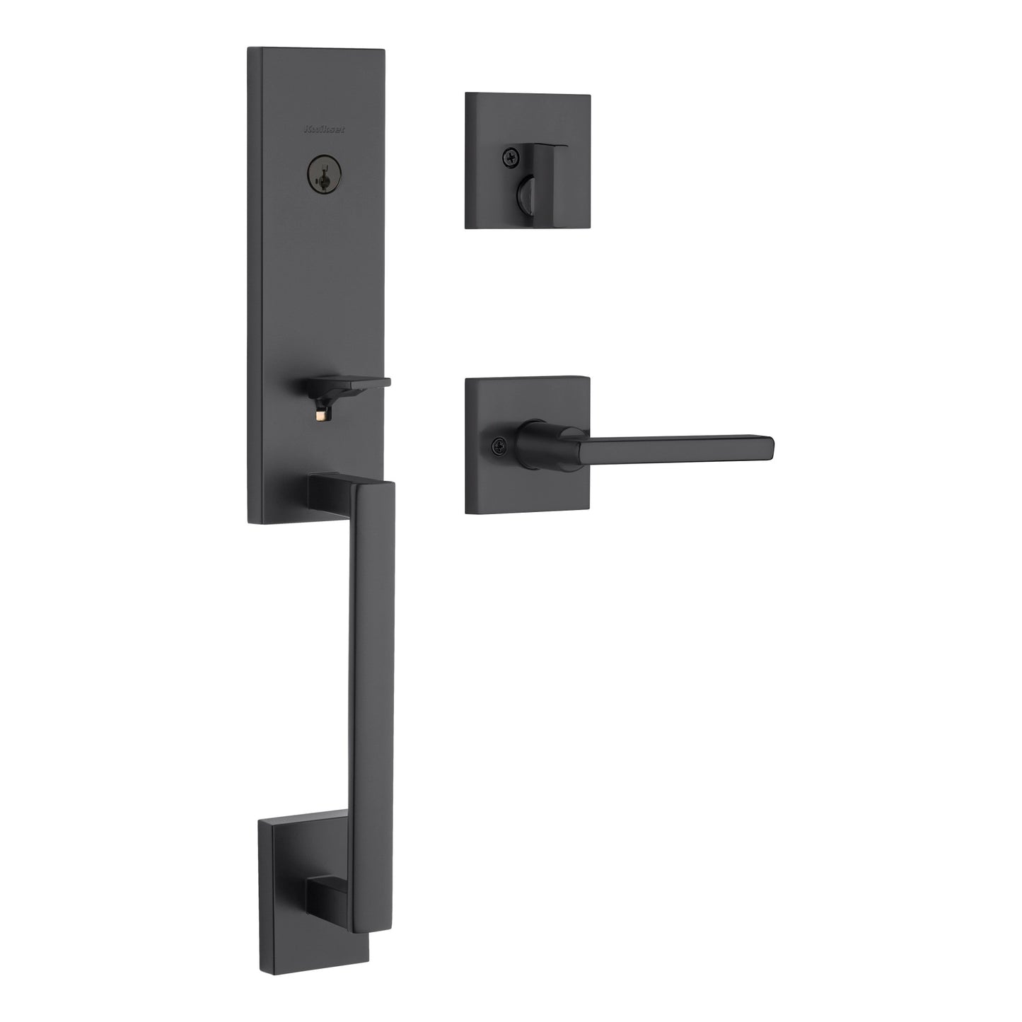 Kwikset 98180-015 818VNHxHFL SQT 514 SMT CP Vancouver Handleset with Halifax - Matte Black