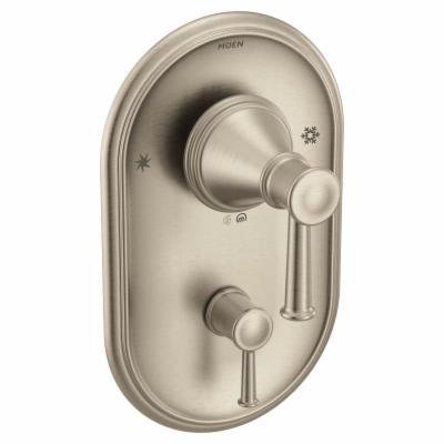 Moen Belfield 3 Function Pressure Balanced Valve Trim Only with Double Lever Handles Integrated Diverter - Less Rough