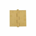 3 x Baldwin 1040.I 4" Wide Plain Bearing Square Corner Mortise Door Hinge from the Estate Collection - Single Hinge Lifetime Satin Brass