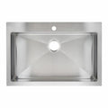 Miseno MSS3322SRTM 33" Top-Mount/Undermount Single Basin Stainless Steel Kitchen Sink