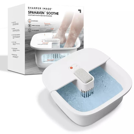 Sharper Image Massager Foot Bath Soothe, White