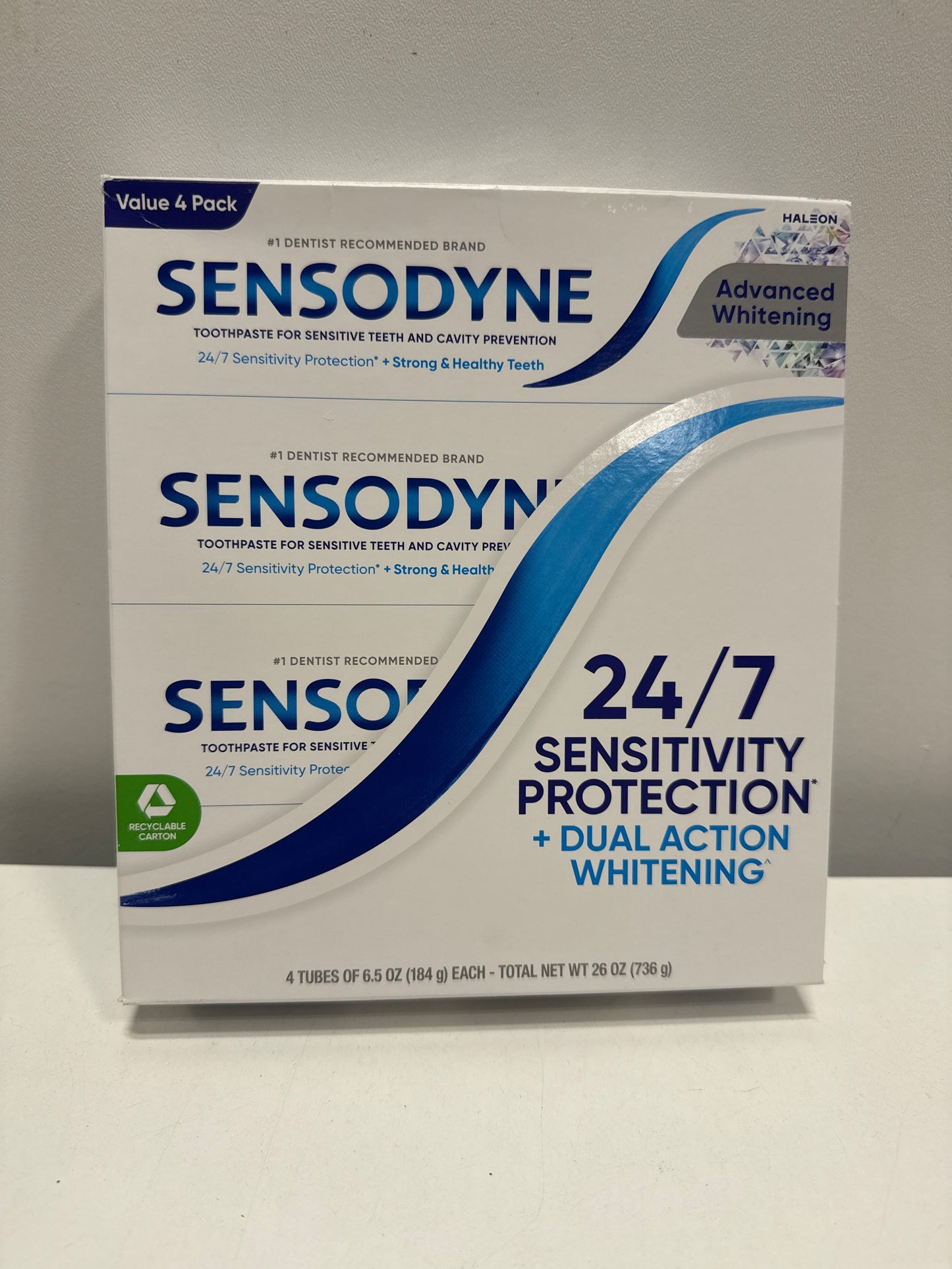 SENSODYNE Advanced Whitening Toothpaste 6.5 Oz 4-Pack