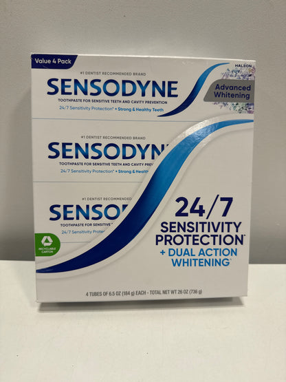 SENSODYNE Advanced Whitening Toothpaste 6.5 Oz 4-Pack