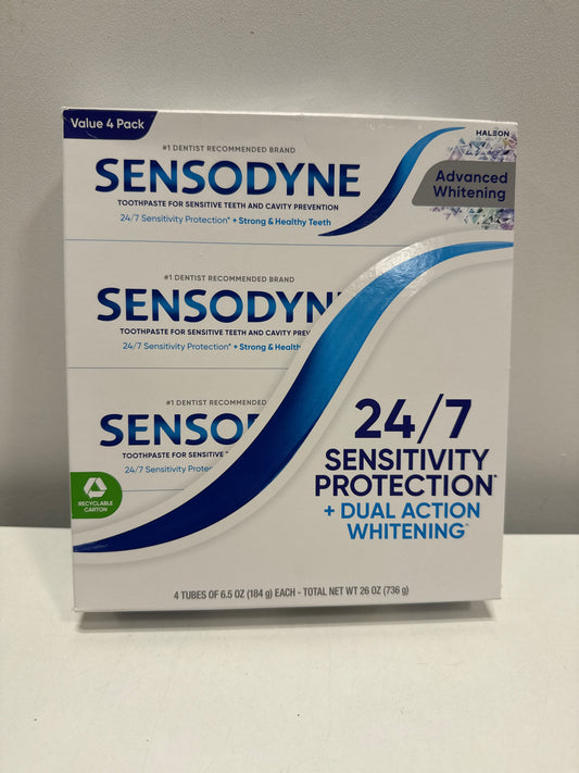 SENSODYNE Advanced Whitening Toothpaste 6.5 Oz 4-Pack