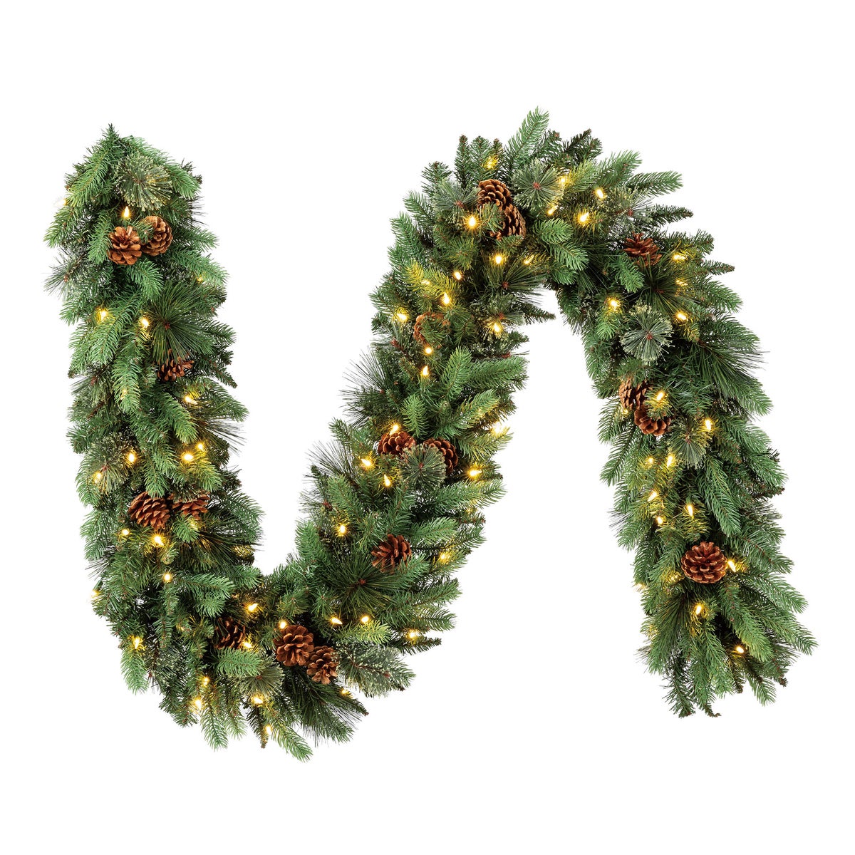 Kirkland 2.7 m (9 ft.) Pre-lit Garland with 90 Dual Colour LED Lights - *Christmas & Seasonal