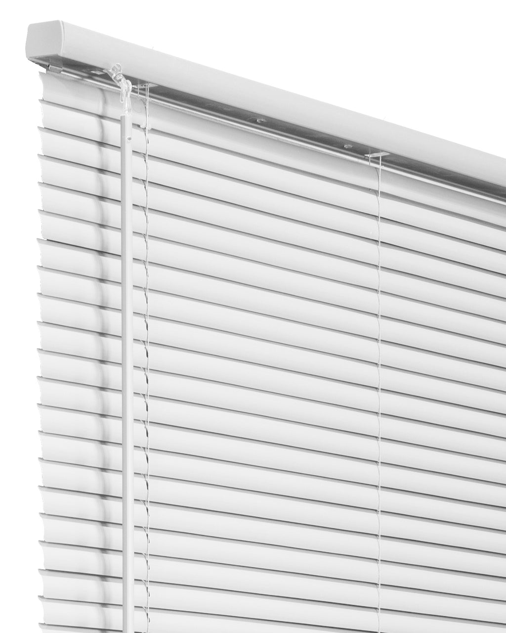 White Cordless Room Darkening Vinyl Mini Blind with 1 in. Slats 38 in. W X 60 in. L