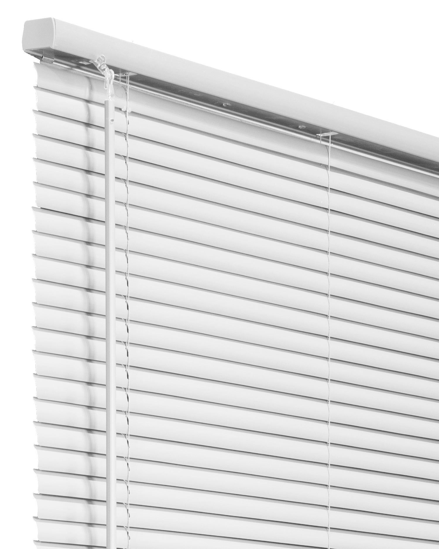 White Cordless Room Darkening Vinyl Mini Blind with 1 in. Slats 38 in. W X 60 in. L