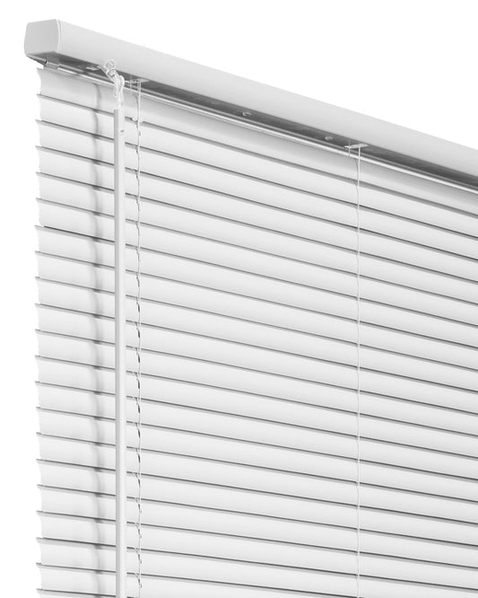 White Cordless Room Darkening Vinyl Mini Blind with 1 in. Slats 38 in. W X 60 in. L