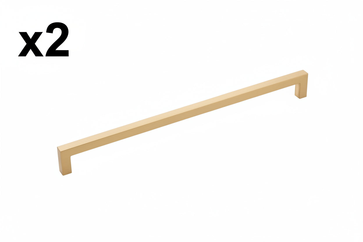 2 x Hickory Hardware HH075336-BGB Skylight Collection Pull, 12 Inch Hole Center, Brushed Golden Brass (