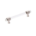 10 x Belwith Keeler Chrysalis 5-1/16~ Inch (128 mm) Center to Center Luxury Glam Glass Cabinet Handle / Drawer Pull
