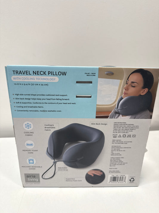 Airia Living Travel Neck Pillow with Cooling Technology