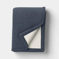 50inx60in Chenille Knit Throw Blanket with Faux Shearling Reverse Blue - Threshold™ - *Bedding