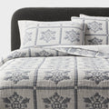 One Sham - King Holiday Matelasse Quilt Set Gray - Threshold - *Bedding