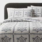 One Sham - King Holiday Matelasse Quilt Set Gray - Threshold - *Bedding