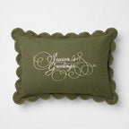 14’’x20’’ Embroidered Season’s Greetings Pillow Green - Threshold™ Designed with Studio McGee - *Home Decor & Curtains