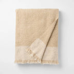 50’’x60’’ Tonal Woven Boucle Throw Blanket Cream - Threshold™ Designed with Studio McGee - *Bedding