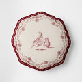 Cream and Burgundy Partridge Pillow - 16’’R X 2’’D - Threshold™ Designed with Studio McGee - *Home Decor & Curtains