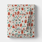 Full Christmas Flannel Sheet Set Gingerbread Scene - Wondershop - *Bedding