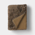 Faux Fur Throw Blanket Brown - Threshold - *Bedding