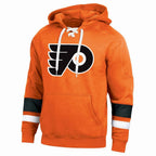NHL Philadelphia Flyers Men's Long Sleeve Hooded Sweatshirt with Lace - M