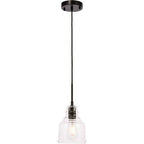 Living District LD6195BK Pierce 1 Light 6 Inch Black Pendant Ceiling Light - *Lighting & Electrical