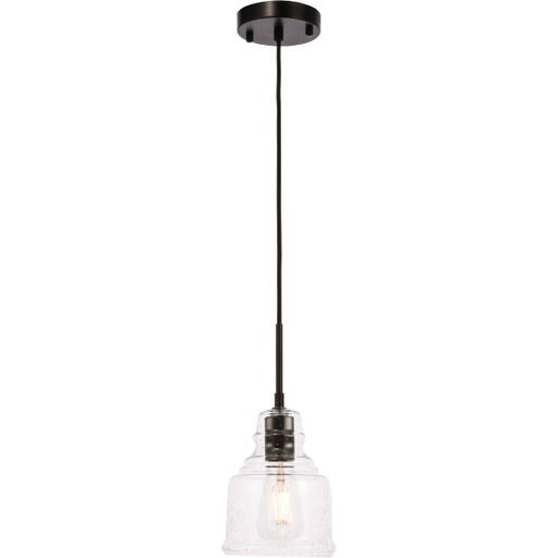 Living District LD6195BK Pierce 1 Light 6 Inch Black Pendant Ceiling Light