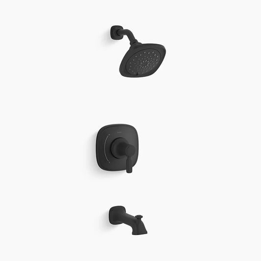 Kohler Terzet Rite-Temp Bath & Shower Trim Set REC34943-4G-BL-AA Matte Black