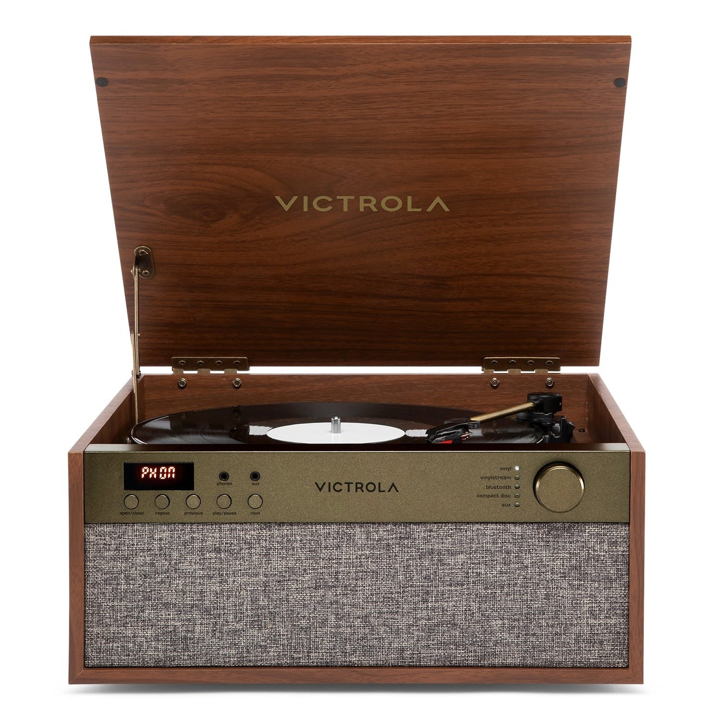 Victrola - Century Essential 5-in-1 Music Center - Walnut