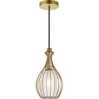 Home Decorative Midcentury Modern Miya 1 Light Pendant - Iron and Acrylic