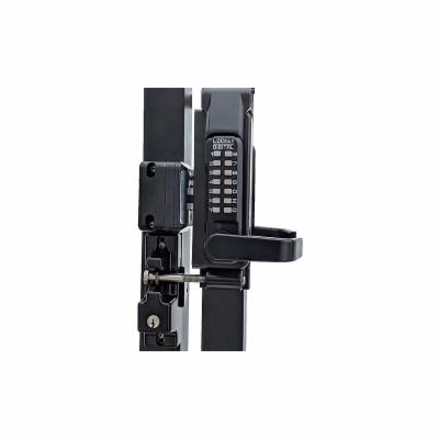 Lockey USA Sumo GL2 DC Jet Black Marine Grade Mechanical Double Combination Surface Mount Lever Gate Lock (GL2JBMGDC), Large