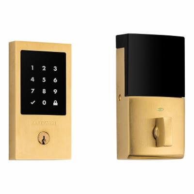 Baldwin 8225.ZW Touchscreen Minneapolis Z-Wave Deadbolt Lifetime Satin Brass Door Hardware Deadbolts Keyless Entry Deadbolts