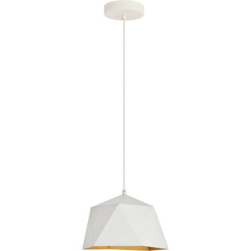 Living District LDPD2078 Arden Pendant White with Golden Inside - *Lighting & Electrical