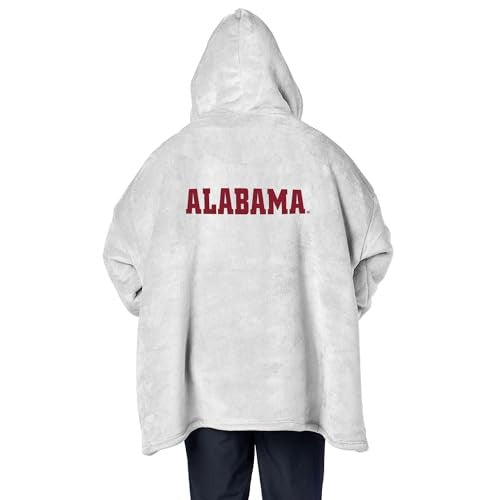 Northwest NCAA Alabama Crimson Tide Hoodler Oversized Sherpa Pullover Hoodie with Embroidered Logo