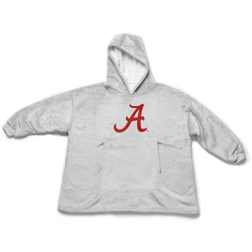 Northwest NCAA Alabama Crimson Tide Hoodler Oversized Sherpa Pullover Hoodie with Embroidered Logo