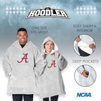 Northwest NCAA Alabama Crimson Tide Hoodler Oversized Sherpa Pullover Hoodie with Embroidered Logo