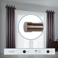 Home Decorative 1.5 Diameter Side Curtain Rod 12-20 Long (Set of 2) - Cocoa