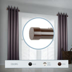 Home Decorative 1.5 Diameter Side Curtain Rod 12-20 Long (Set of 2) - Cocoa