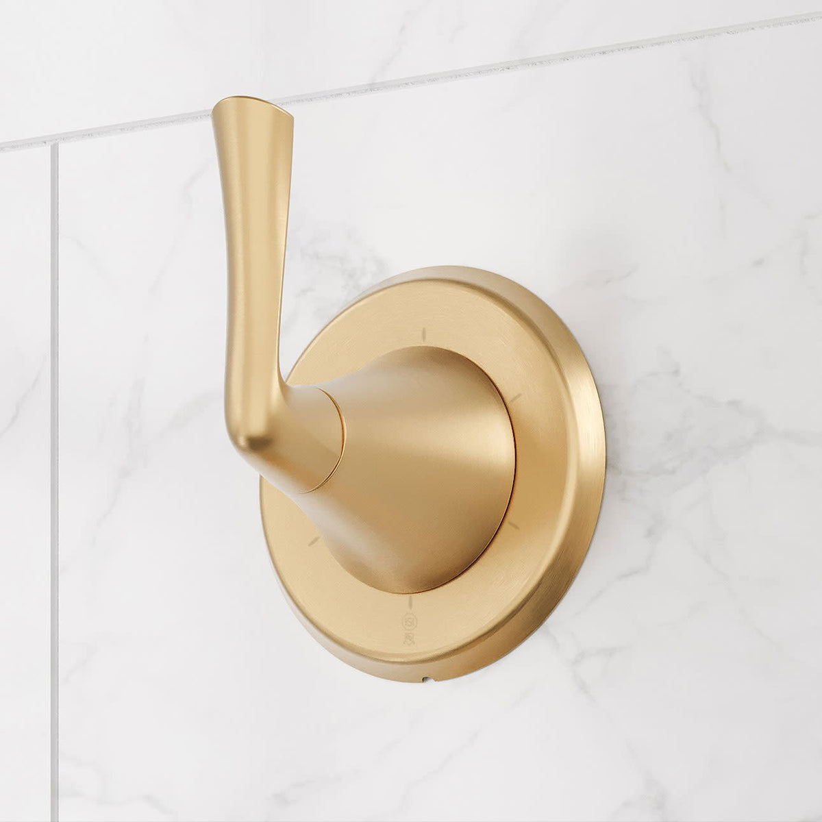 Signature Hardware 948542-LV Provincetown in-Wall Shower Diverter Trim Kit Brushed Gold