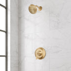 Signature Hardware 948666-LV Provincetown Pressure Balance Shower Set Trim Brushed Gold