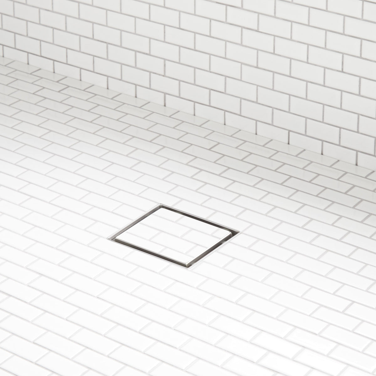 Signature Hardware 955251-S-8 8" Tile-in Square Shower Drain Stainless Steel Showers Shower Drains Standard Drains