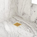 Signature Hardware 955247-s-6 6" Patterned Square Shower Drain Brushed Gold Showers Shower Drains Standard Drains