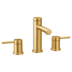 Moen TV6193 Align 1.2 GPM Widespread Bathroom Faucet with Pop-up Drain Assembly Brushed Gold Faucet