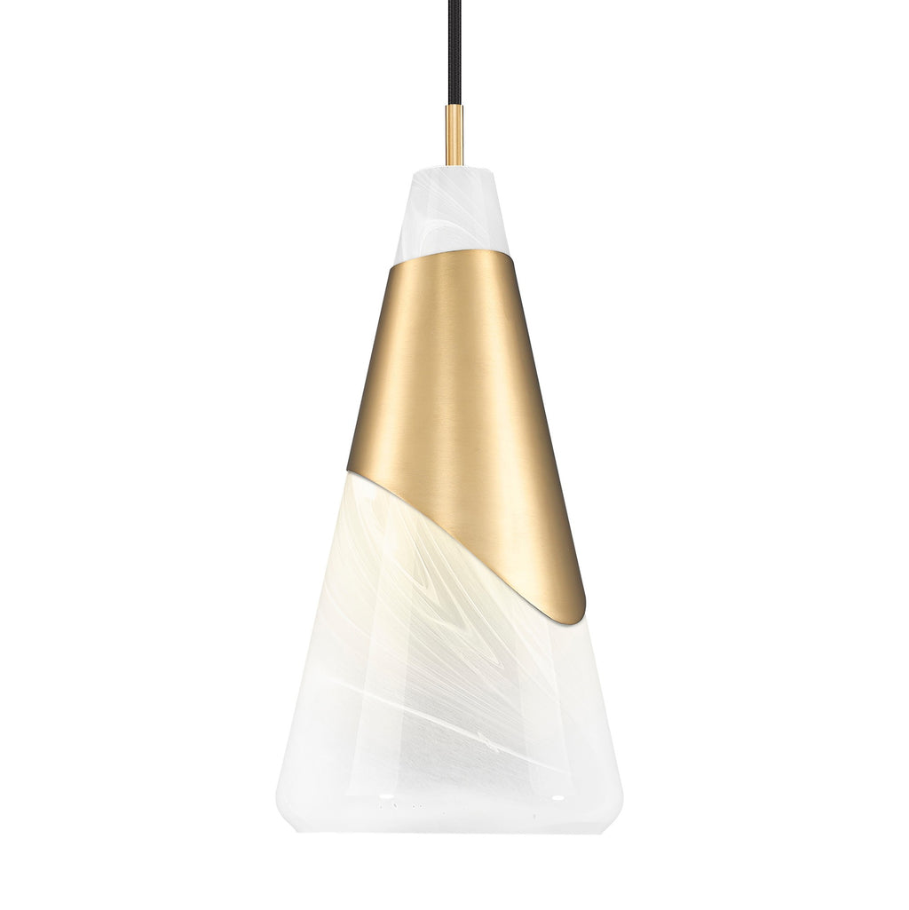 Z-Lite 828P7-MGLD Aimie 1 Light 7 Inch Modern Gold Pendant Ceiling Light