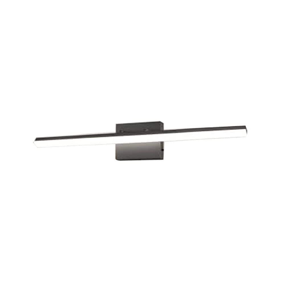 YANSUN 18 in. 1-Light 12W Black Modern Integrated LED Vanity Light Bar, Wall Sconce for Bathroom Mirror, Makeup & Dressing Area