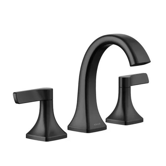 Kohler Riverly Widespread Bathroom Sink Faucet Matte Black